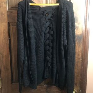 Braided back cardigan
